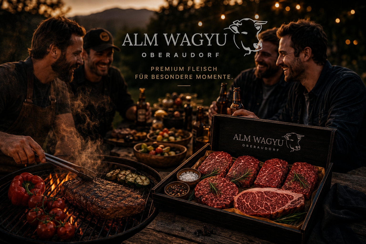 Erlebe echtes Premium-Wagyu in besonderer Atmosphäre. Ob mit Freunden, Familie oder beim entspannten Grillabend